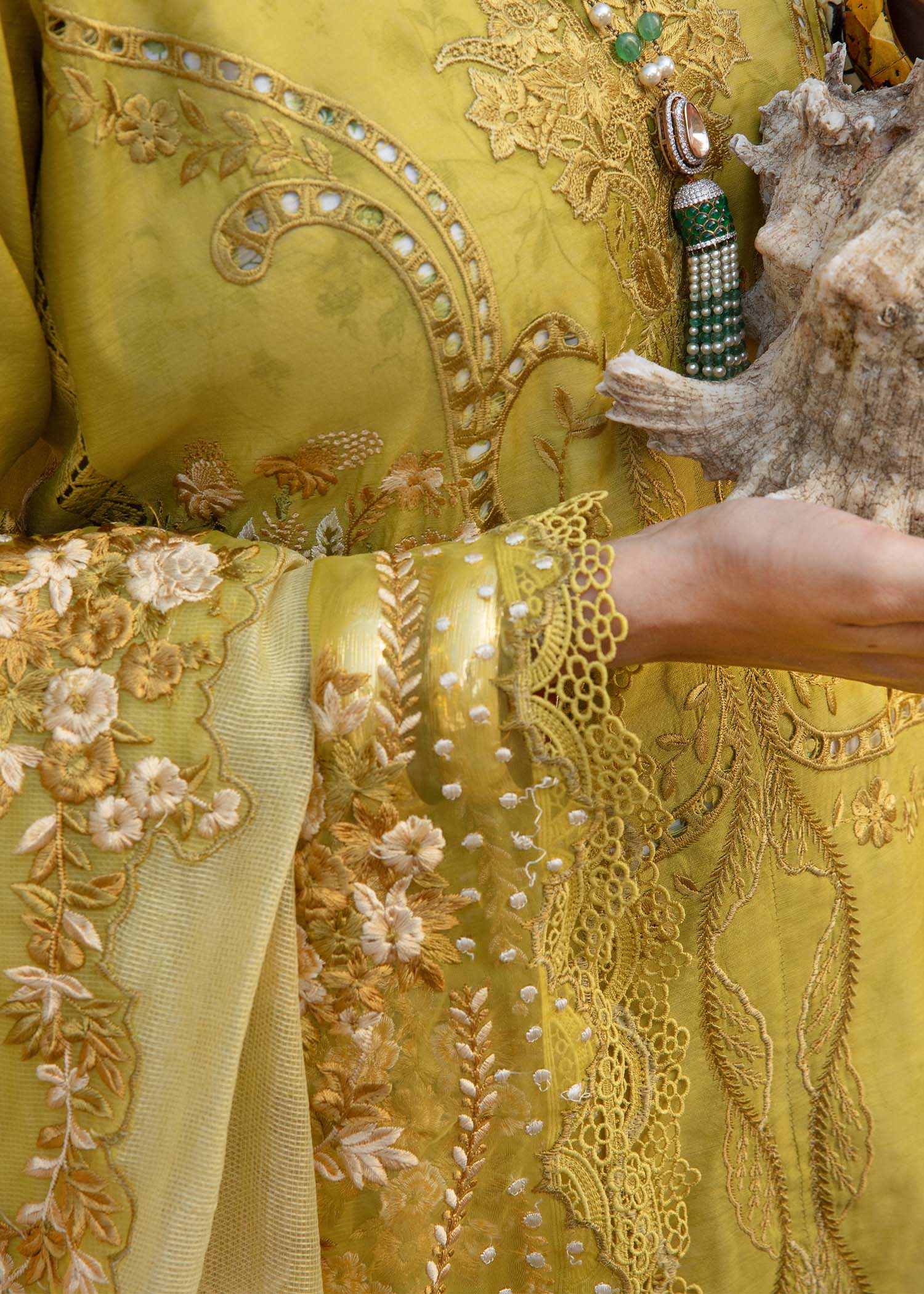 Saira Shakira Embroidered Unstitched 3Pc Suit SAMARA-A Ayla's Atelier